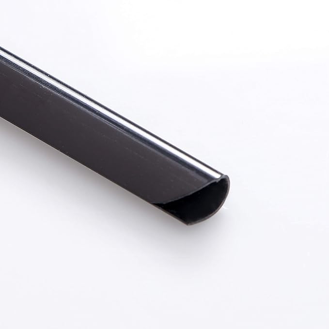 BNC Slide and Grip Binding Bars, 1/8 inches, Black Color, Letter Size Pack of 100, 15 to 20 Sheet Capacity, Round Corner (1/8 Inches, Black)