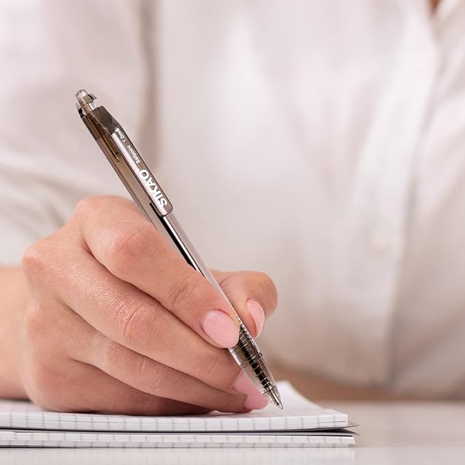 Black Pens Bulk, Box of 60 Pack Black Ink Pens Ballpoint Smooth Writing Pens No Smudge, Retractable Ball Point Pens Medium Point, Click Server Pens for Waitress, School Office Supplies