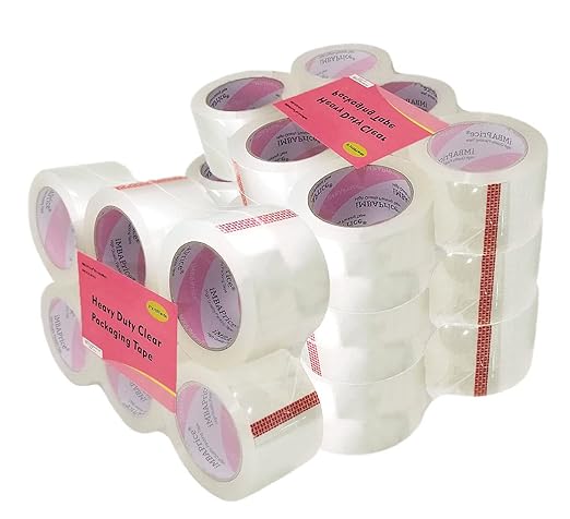 iMBAPrice 3-Inches Clear Packaging Tape, 24 Roll of 110 Yards (24 x 330 Feet) Long 3" Wide Shipping Tape for Box Office Moving Packaging Shipping