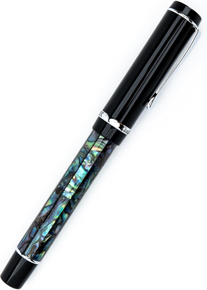 Conklin Duragraph Fountain Pen Abalone Nights - Medium Nib, Elegant Writing Instrument with Exquisite Abalone Finish
