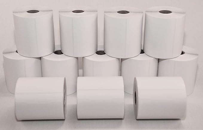 CompuLabel Direct Thermal Labels, 4x6 Inch, White, Roll, Permanent Adhesive, Near IR scan able with 3/4-Inch tab for FedEx,245 per Roll,12 Rolls/Carton (530695)