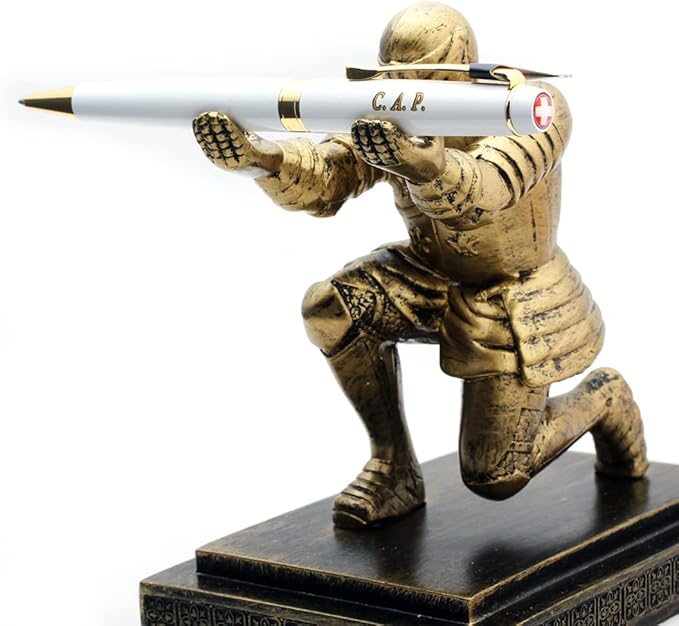 Free Engraving - Personalized Swiss Expert Black Ballpoint Pen, Medium Point, Roller pens, Groomsmen Gift, Free Custom Engraved Gifts for Men, Women (White)