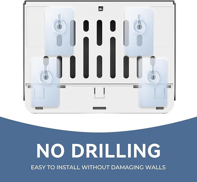 Commercial Paper Towel Dispenser Wall Mount Adhesive Multifold Trifold cFold Folded Paper Hand Towel Dispenser for Bathroom 10.7" L x 3.7" W x 8" H