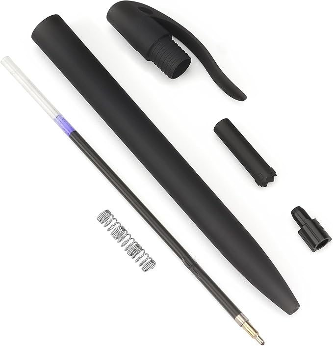 Bribobo 8 Pack Ballpoint Pens Retractable No Bleed Black Click Pens, Medium Point, Smooth Ink, 1.0 MM Black Ink