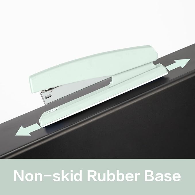 Deli Desktop Stapler, 2 Pack, 25 Sheet Capacity, Includes 2000 Staples and 2 Staple Removers, Green