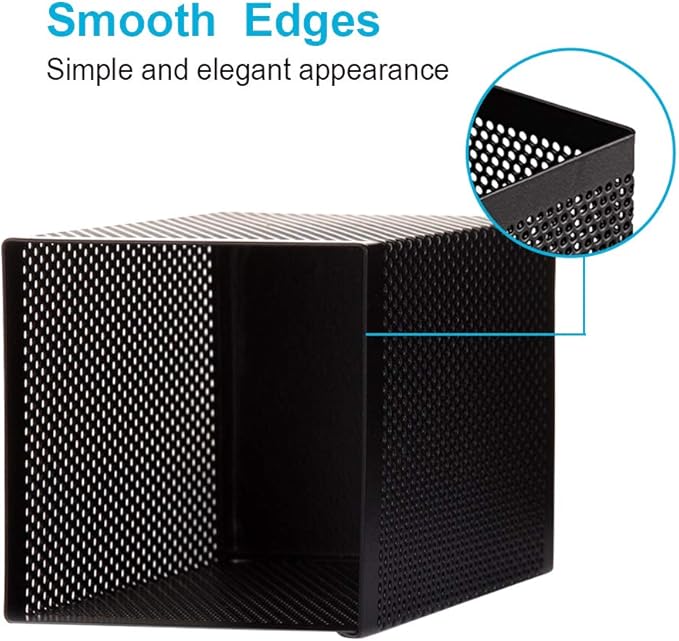 Comix Mesh Pen Holder Desk, Wire Pencil Holder with Foam Pad and Non-Slip Bottom Office Supplies Desk Organizer for Home Office School, 1 Pack