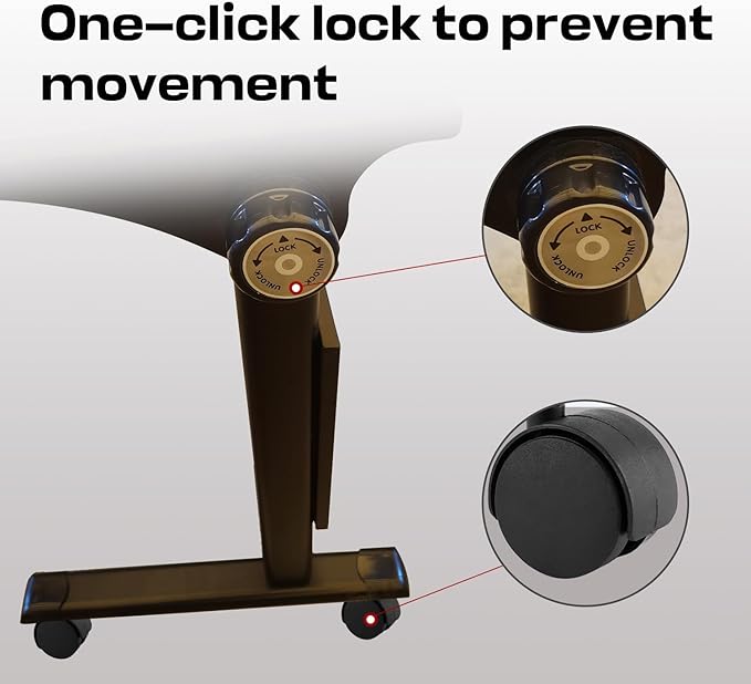 Folding Conference Table,Mobile Conference Room Tables Rolling Meeting Table with Caster Wheels,Flip Top Mobile Training Table,Foldable Rectangle Seminar Tables for Office,Classr (6pack, 55.1in)