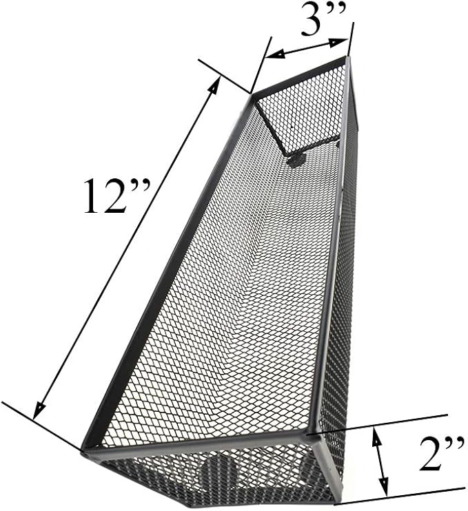 HAHIYO Stackable Mesh Tray Cup 12 x 3 x 2 inches Sturdy Container for Desk Drawer Organizer Collection for Home Office School kitchen Soft Foam Feet No Sharp Edges 2 Pack Black