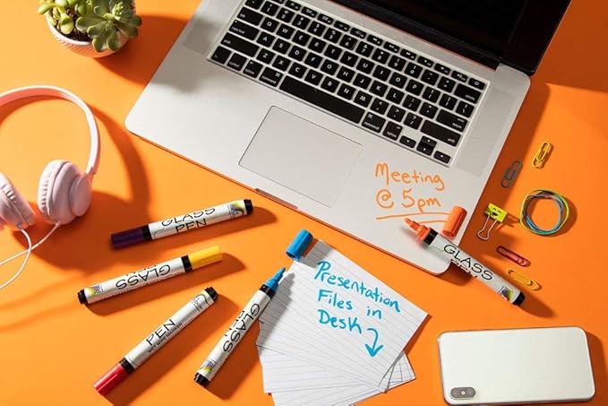 Glass Pen Window Marker: Liquid Chalk Pens for Glass, Whiteboard Markers with Washable Paint - Graduation, Car Windows, Mirror Pen, Storefront, Wedding, Parade, Party & Holiday (Purple, Jumbo Tip)