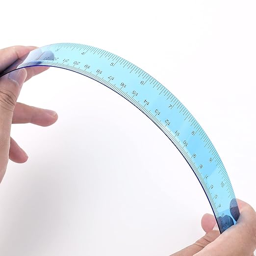 Clear Plastic Straight Ruler, 12 Inch, Bulk Assorted Colors, Shatterproof with Inches and Centimeters for School, Home, or Office (8 Pack)