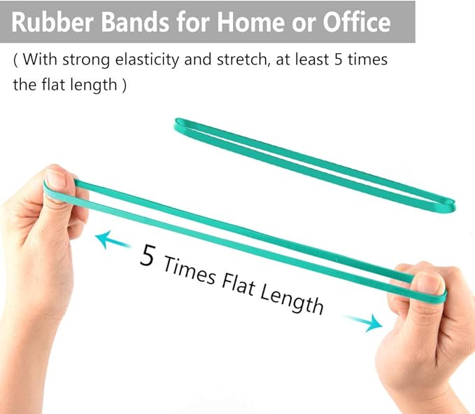 Coopay 12 Inches Extra Large Rubber Bands, 30 Pieces Heavy Duty Trash Can Band Bulk, Strong Elastic for Office Supply School Home, Garbage Cans, File Folders (Green)