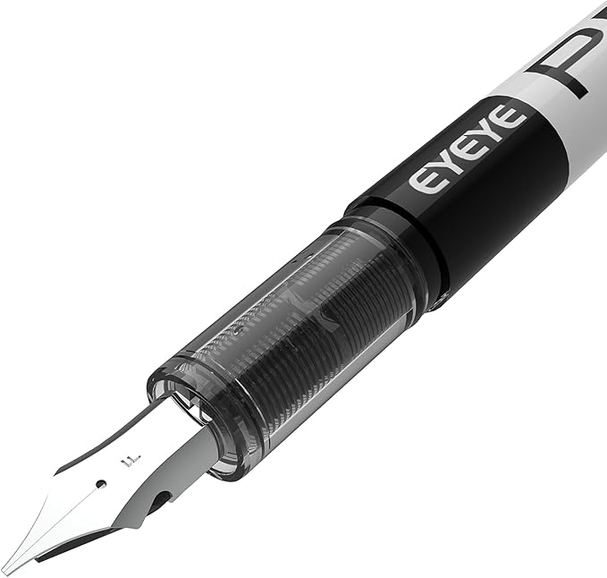 EYEYE Disposable Fountain Pens, 8 Pack 3 Colors Fine Point Pens Stainless Steel Nib, Fountain Pens Smooth Writing for Calligraphy, Journaling, Drafting, Sketching, Doodling & Office Supplies