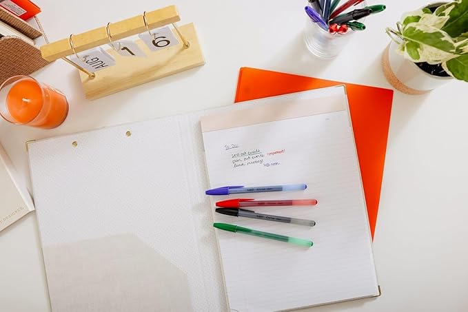 BIC Cristal Gel Pens Medium Point (0.7 mm) Ultra Smooth Long Lasting Writing, Assorted Color Gel Pens, 12-Count