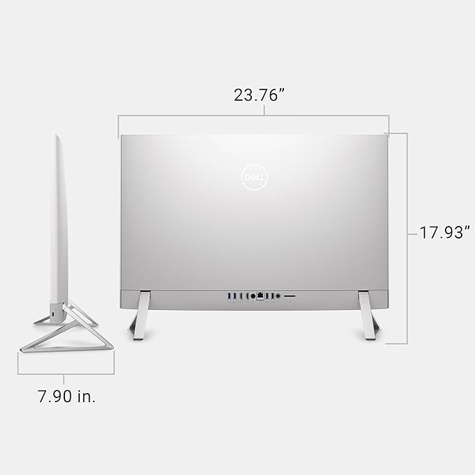 Dell 27 All-in-One Desktop ec27250-27-inch FHD (1920 x 1080) Display, Intel Core 7 Processor 150U, Intel Graphics, 16GB DDR5 RAM, 1TB SSD, Windows 11 Home, Onsite Service - White