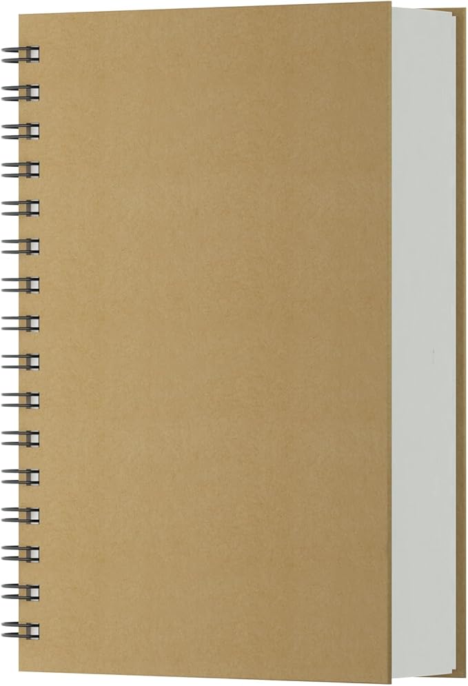 EUSOAR Notebooks Spiral, 1 Pack A5 5.5"x8.3" Hardcover College Ruled Lined Journal, 240 Pages(120 Sheets) Writing Pads Professional Notebook for DIY Note Taking School Business Work Office Diary