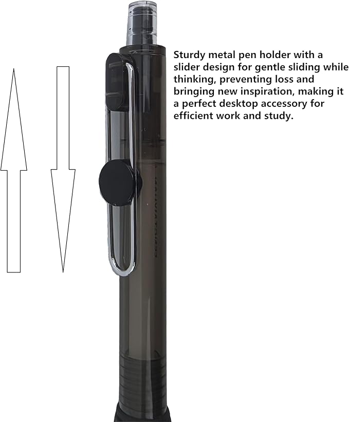 Fengtaiyuan Black Ink, 1.0mm, Retractable Gel Ink Rollerball Pens, Bold Point, Comfortable Grip, Easy Hold, Writting Smooth, 18 Pack (BlackZS10P18)