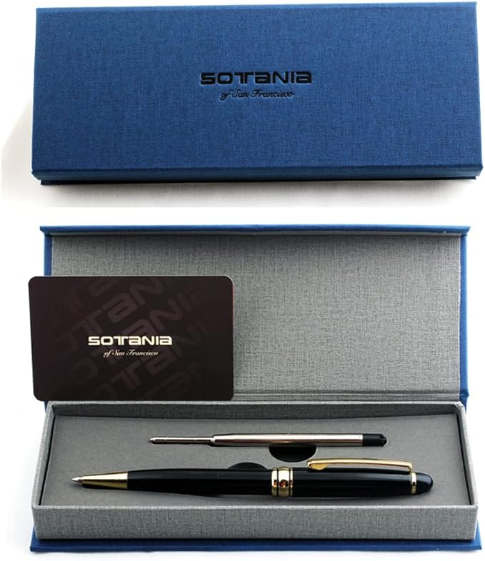 Free Engraving - Personalized Roller Ballpen, Ballpoint pen, Refillable Pens, Retractable Medium Refill Pen Black Ink, Custom Gifts for Men and Women, Classy Gift Box