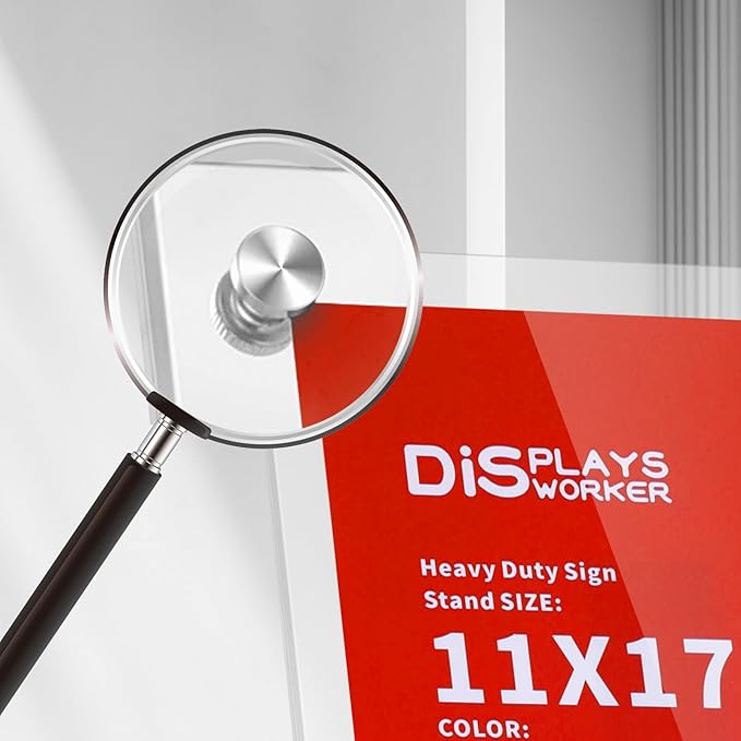 DISPLAYSWORKER Heavy Duty Pedestal Sign holder floor Stand,sign stand poster stand ,Acrylic Frame Standing Floor for 11 x 17 inch,Black (black, acrylic frame 11-x-17-inch)