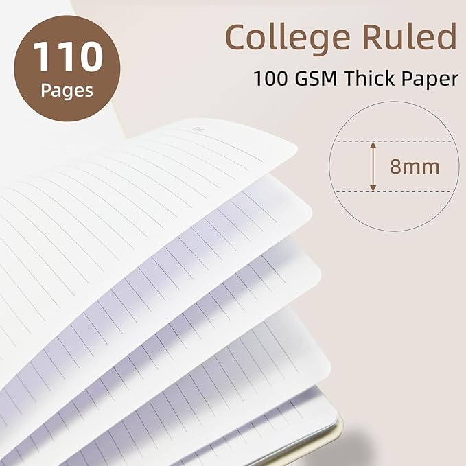 Cute Spiral Notebook journal A4 Aesthetic Pretty Design for Women Girls Kawaii with Pocket, 8.5 x 11 inch, Lined, Turtle