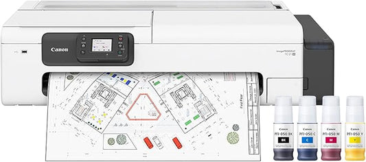 Canon imagePROGRAF TC-21M – Multifunction Printer| 24" Large Format Poster & Plotter Printer - Automatic Roll & Cut Sheet Paper Feeder, USB, Wi-Fi, LAN,White