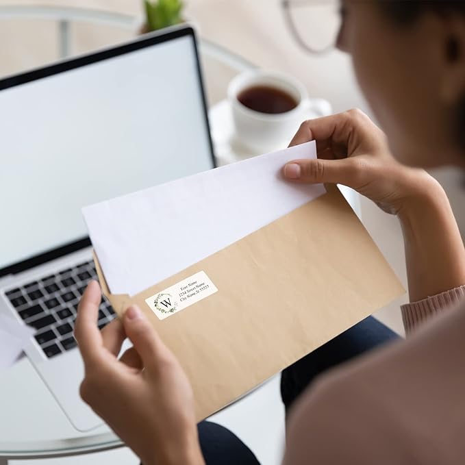 Custom Address Labels - Personalized Labels, Return with Strong Adhesion, Can Be Used for Cardboard, Paper, Plastic, Glass, Metal (2.6x1 Inch, Set of 100), Multicolor