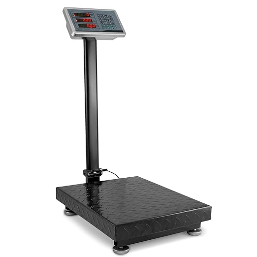 Houseables Industrial Scale, Platform Scale, 600 LB, Large, Weight Machine for Luggage, Shipping, Packages, Floor, Commercial, Heavy Duty, Box, Postal, Laundry, Warehouse, Luggage Weighing, Digital