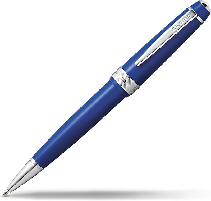 Cross Bailey Light Refillable Ballpoint Pen Presented in a Everyday Gift Box - Medium Point, Black Ink, Polished Blue