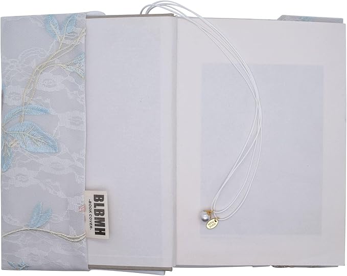 BLBMH Book Covers for Paperbacks Book Cover for Privacy Fit for 5.5x8.5 inch Embroidered Book Jacket Adjustable Book Sleeve Cover Fabric Softcover Protector for Notebook - Magnolia 8.5in