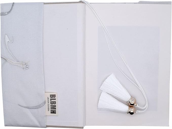 BLBMH Book Covers for Paperbacks Book Cover for Privacy Fit for 5.5x8.5 inch Adjustable Book Sleeve Cover for Diary Books Fabric Softcover Protector for Notebook - Kitsune 8.5in