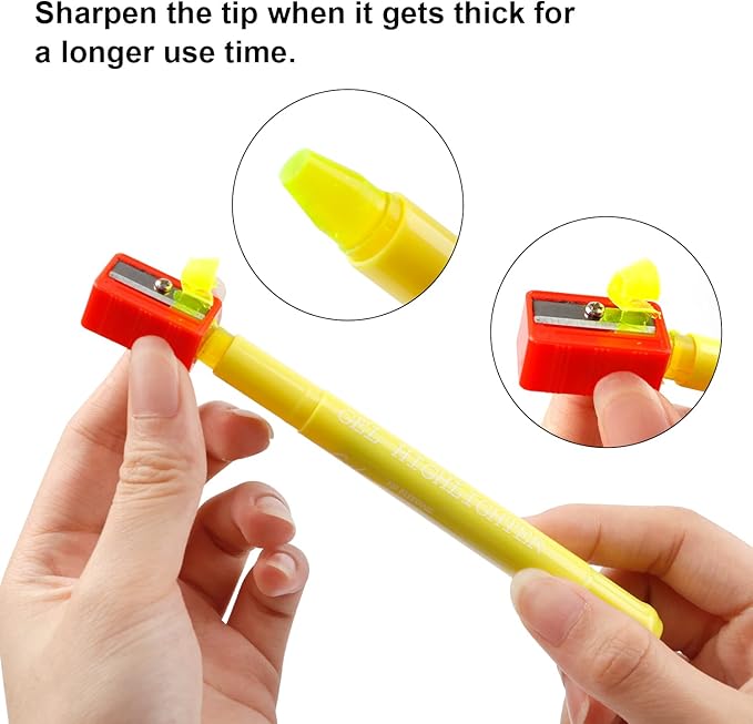 feela 12 Pack Yellow Gel Bible Highlighters Markers Journaling Supplies, No Bleed Through For Highlighting Journal School Office