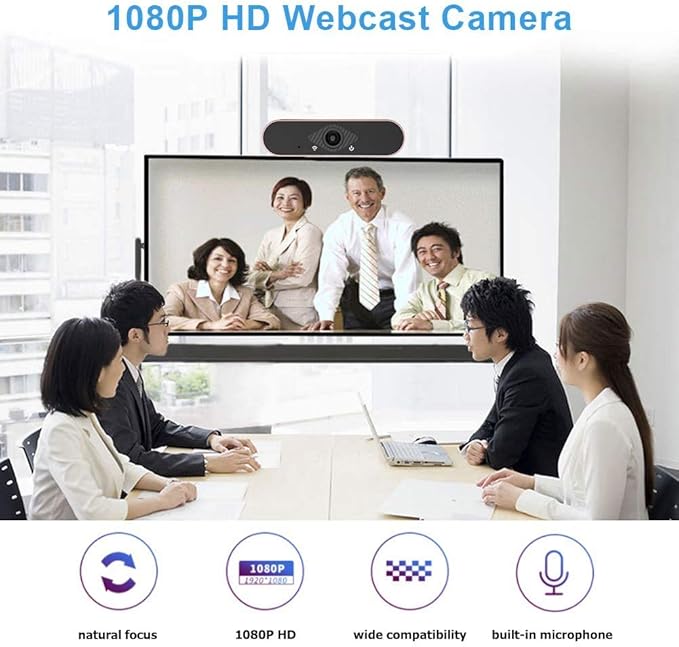 easyday 1080P HD Webcam with Microphone, Streaming Computer Web Camera for Laptop/Desktop/Mac/TV, USB PC Camera for Video Calling, Conferencing, Gaming