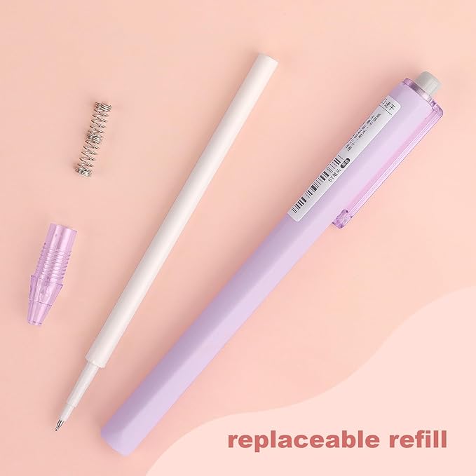 Gel Pens 0.5mm Fine Point Pens Black Ink for Office Smooth Writing Retractable Work Pen, Multicolor (10-Count)