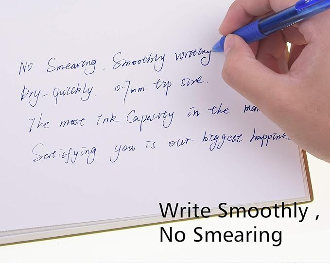 ChicRosa 40 Pack Blue Gel Pens, Retractable Medium Point Gel Ink Pens Smooth Writing for School Office Home, Comfort Grip(20 Pens with 20 Refills) (Blue) (Blue)