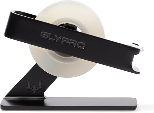 ELYPRO Modern Tape Dispenser for Office Desk - Elegant and Minimalist Design, Heavy Metal Made, Space-Saving, Perfect for Office & Home Use or as a Stylish Gift - Bonus Tape Roll Included (Black)