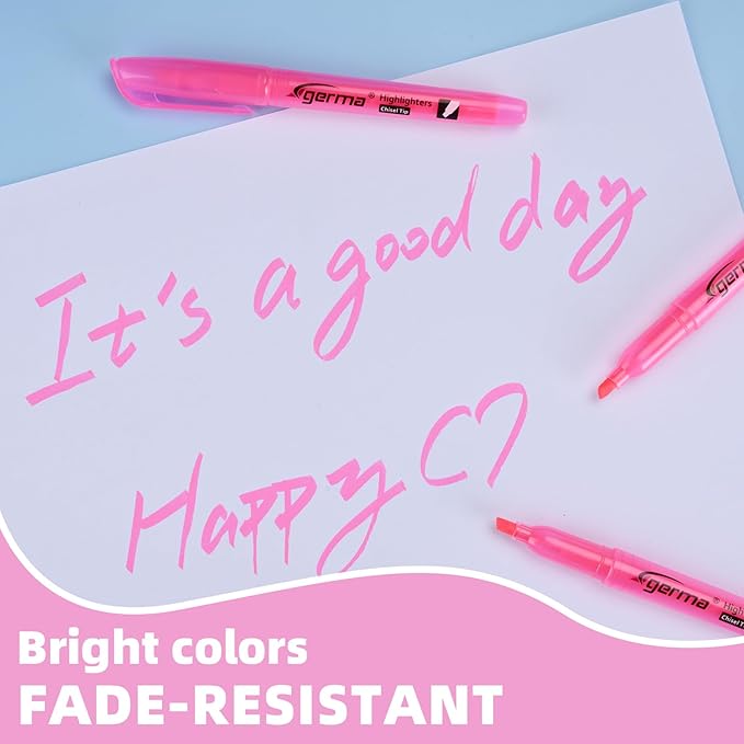 Highlighters 36 Pack, Chisel Tip Pink Highlighter Bright Colors, Quickly Drying, Perfect for Students Kids Adults Highlighting in Classroom, School, Office