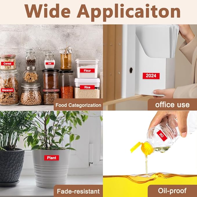 Hehua 18mm 0.7 White on Red Laminated Tape Compatible for Brother Label Maker Tape TZe-445 TZe445 TZ-445 TZ445 for P Touch PT D400 D450 D600 D610 P710BT, 3/4'' x 26.2ft White on Red, 3 Pack