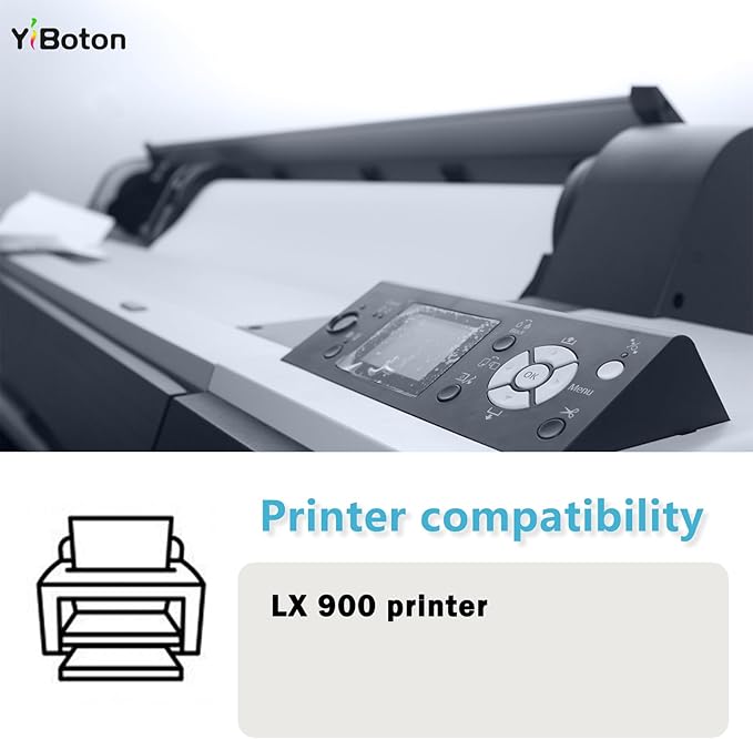 High Yield LX900 LX-900 Ink Cartridge Replacement for Primera 53422 53423 53424 53425 Used for Primera LX900 Printer Ink (4-Pack Black Cyan Magenta Yellow)