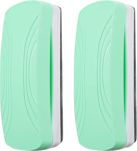 Ddaowanx Whiteboard Eraser, Magnetic Dry Erase Eraser, Glass Board Eraser,School and Office Supplies, Pack of 2 (Light Green)