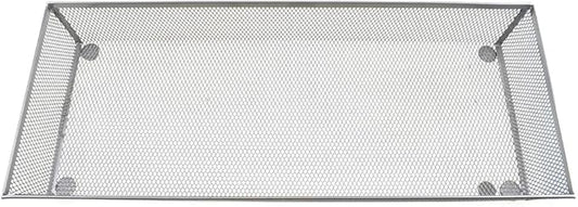 HAHIYO Stackable Mesh Tray Cup 15 x 6 x 2 inches Sturdy Container for Desk Drawer Organizer Collection for Home Office School kitchen Soft Foam Feet No Sharp Edges 1 Pack Silver