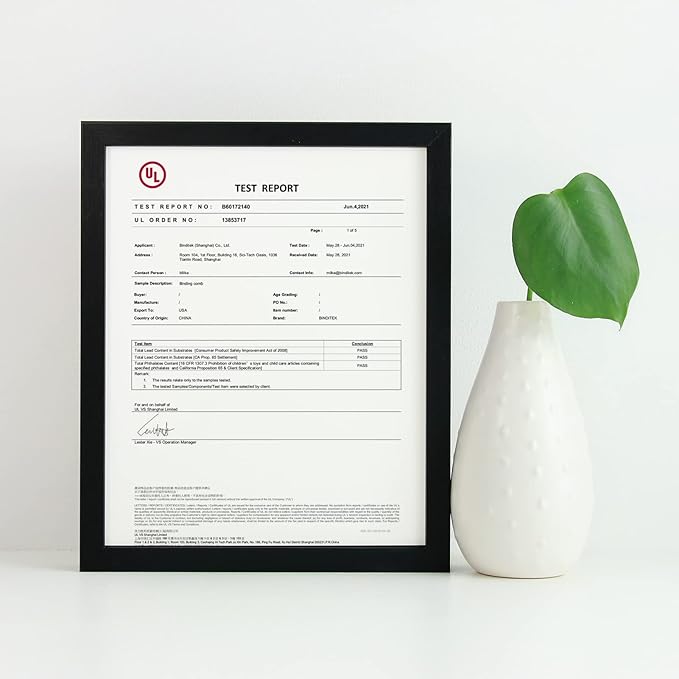 Binditek 200 Pack Plastic Binding Comb Spines, 1/4 Inch Diameter, 25 Sheet Capacity, for Letter Size, Black, for Students and Coworkers