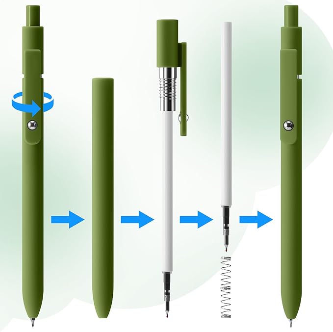 Gel Pen-5 Pieces/Carton, Pen 0.5 Mm Black Ink, Comes With 4 Interchangeable Original Black Refills, This Cute Pens Or Daily Use In School, Office Or Home (Retro Gel Pens)