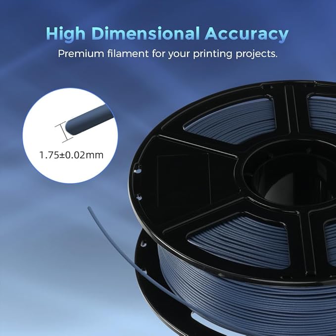 FLASHFORGE Carbon Fiber PLA Filament 1.75mm, Carbon Fiber Reinforced PLA 3D Printer Filament, 1KG Spool Dimensional Accuracy +/- 0.02mm, High Strength & High Abrasion-Resistance (Sailor Blue)