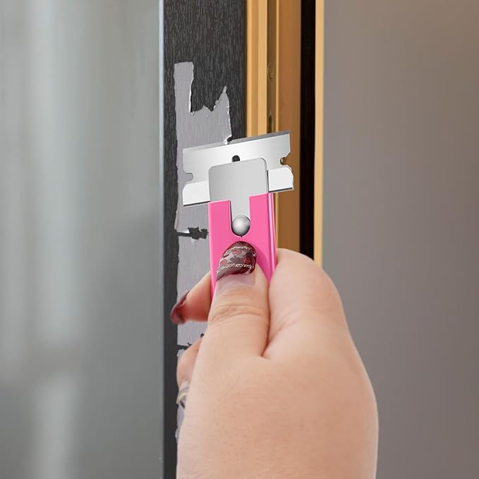 DIYSELF 24 Box Cutter, Utility Knife Retractable, Mini Utility Knife with Single Edge Razor Blades, Small Box Cutters Bulk for Home, Office (Pink)