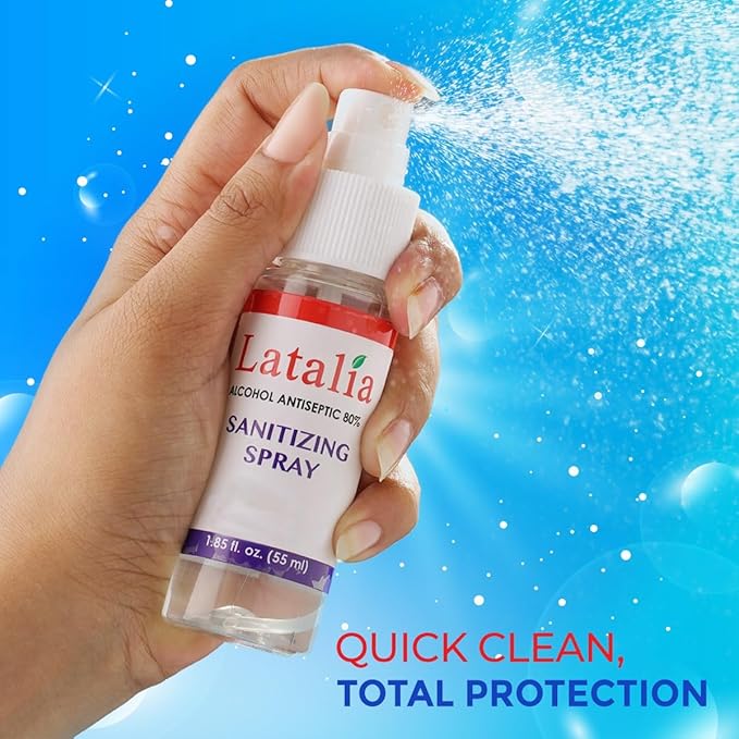 Hand Sanitizer Spray - Pack of 12 Unscented Spray Hand Sanitizer for Hands (1.85 fl. oz & 55ml)