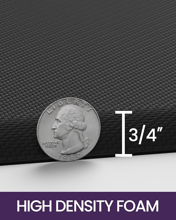 DEXI Kitchen Mat Cushioned Anti Fatigue, Non Slip Waterproof Comfort Standing Floor Rug for Kitchen, Office, Sink, Laundry, 39x20, Black