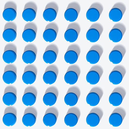 Fridge Magnets, 40 Pcs Heavy Duty Round Magnets for Whiteboard, Fridge, Locker, Office, Classroom - Blue