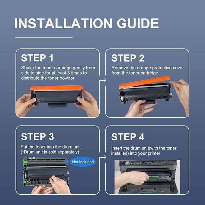 Comatible TN760 Toner Cartridges Replacement for Brother TN760 TN-760 TN730 TN-730 TN 760 Toner Use with MFC-L2710DW MFC-L2750DW HL-L2350DW DCP-L2550DW HL-L2395DW HL-L2370DW HL-L2390DW Toner Cartridge