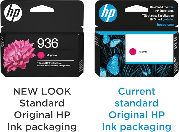 HP 936 Magenta Ink Cartridge | Works OfficeJet 9120 Series, OfficeJet Pro 9110, 9120, 9130 Series, OfficeJet Pro Wide Format 9730 Series | Eligible for Instant Ink | 4S6V0LN