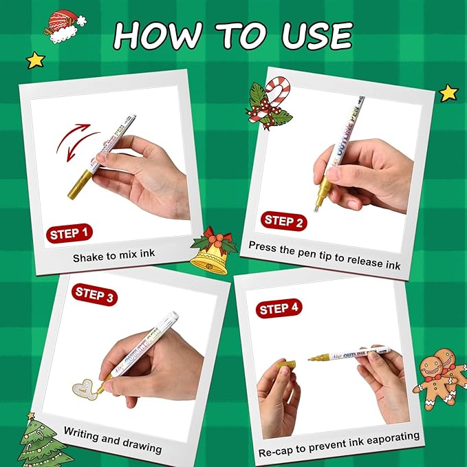 Glitter Markers Paint Pens, Teen Girl Gifts Trendy Stuff 4-16 Year Old, 28 Pack Gold and Silver Shimmer Metallic Markers Arts Crafts Supplies for Kids Ages 6 to 8, 9-12 Birthday Gifts for Tweens