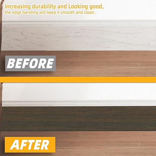 GSCIT Club Brown Walnut Wallpaper, 15.7 inch X 25ft Self Adhesive Wood Grain Repair Tape Patch for Tables, Chairs, Baseboards, Doors, Windows, Floors, Handicraft DIY.